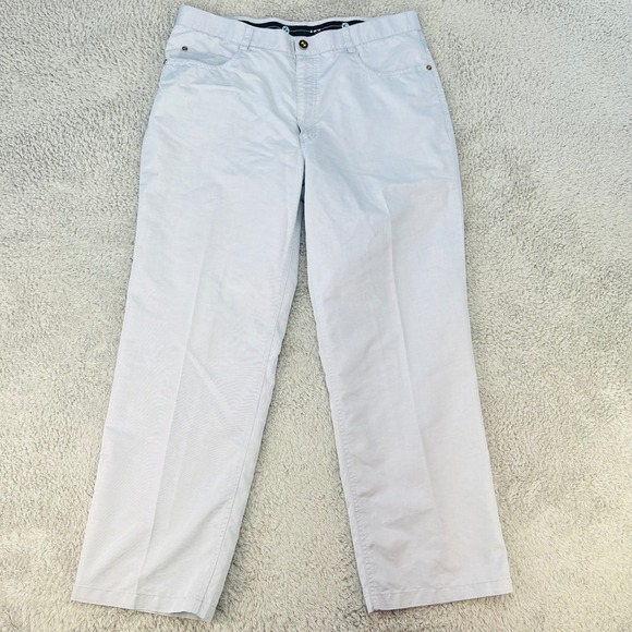BMW Other - BMW Golf Pants Mens 34 Travel Casual Pants Light Blue Button Fly Straight Fit